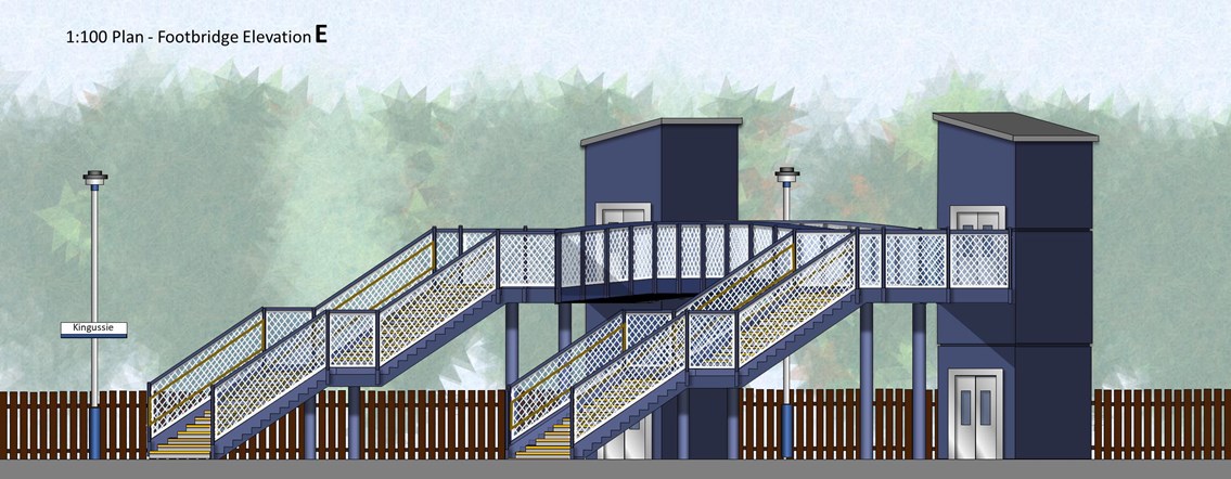 Kingussie station bridge plans submitted: Kingussie Plan 2 bridge Elevation