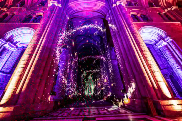 Press Release: Luxmuralis light show arrives at Durham Cathedral: The Storytellers by Luxmuralis at Durham Cathedral (11)
