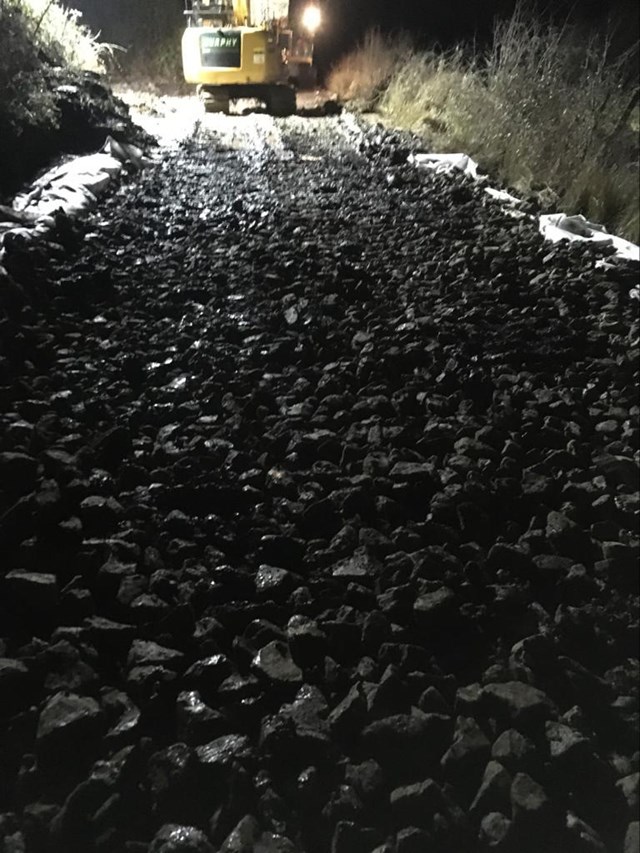 Billericay landslip - key infilling ongoing and on progress
