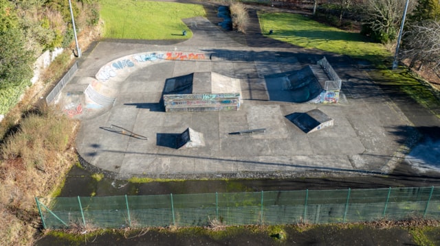 Dunfermline Skatepark: Skatepark before work starts