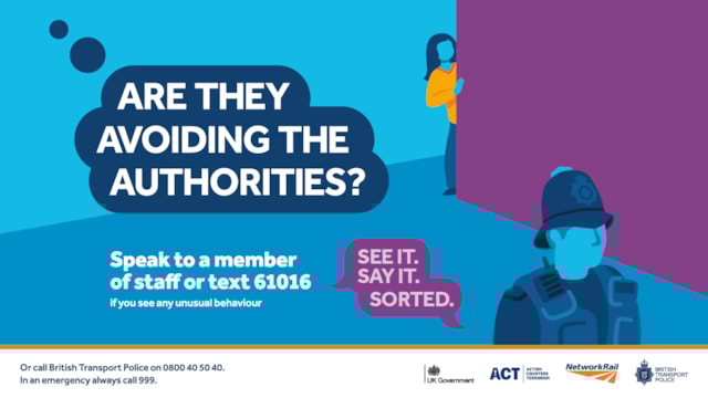 Embargoed until 0001 Tuesday September 16 - 'See it. Say it. Sorted' poster 2