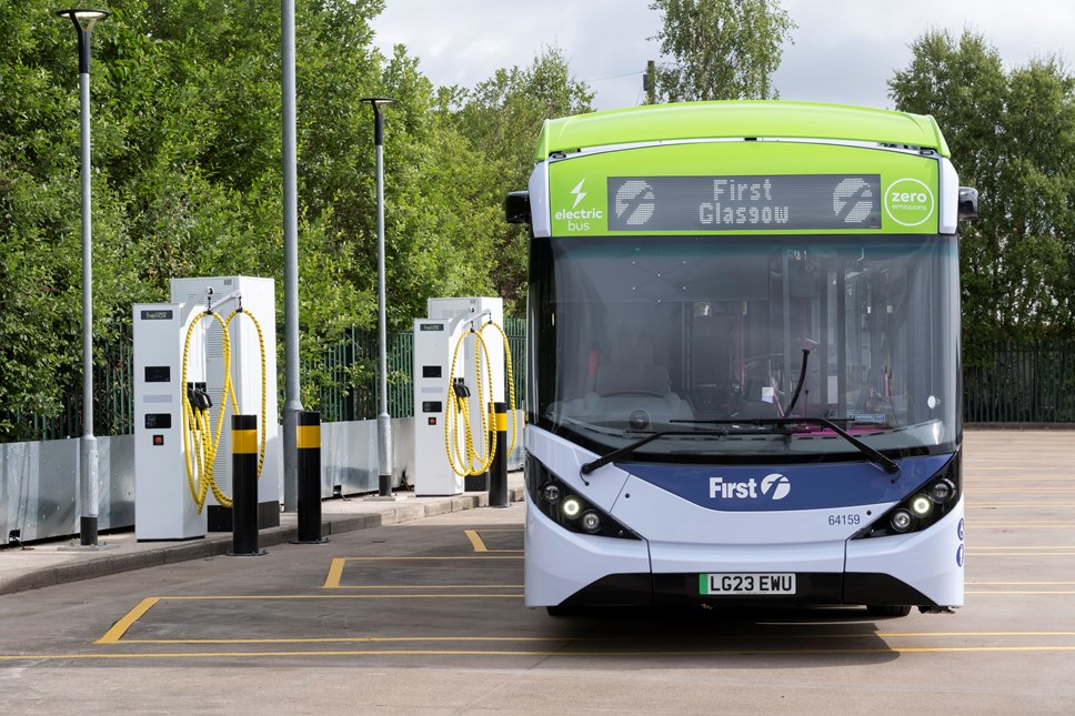 First Bus Scotland will have 50 electric buses operating from its Scotstoun depot