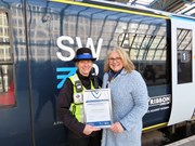 Safeguarding on Rail 3 2024: Jacqui Turner – Rail Community Officer Team Leader (L) and Allison Charman – Workforce Safeguarding Coordinator (R)