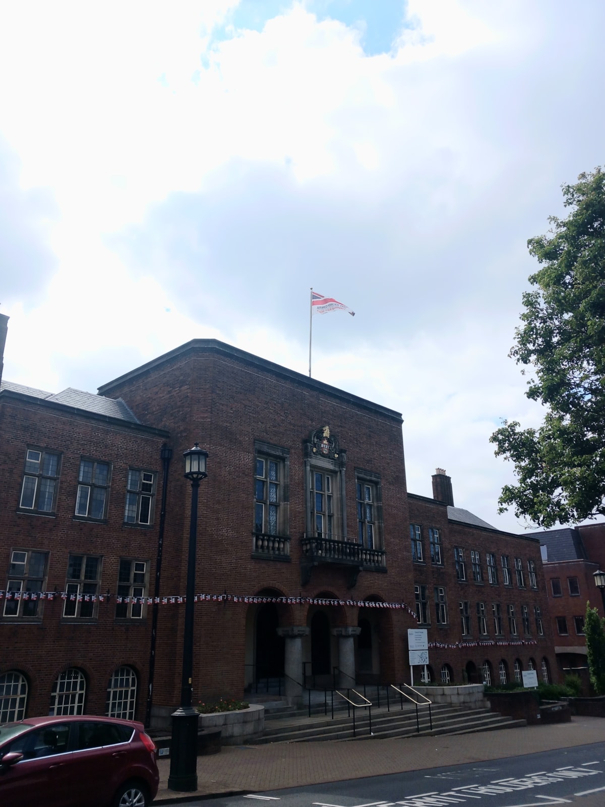 Dudley Council House flying Armed Forces Flag 2024