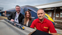 Big train meets little train - a Railway 200 encounter: Class 395 highspeed Railway 200 Reveal at Margate Station-4