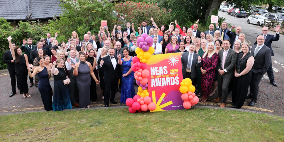 All winners, highly commended and long service colleagues celebrating