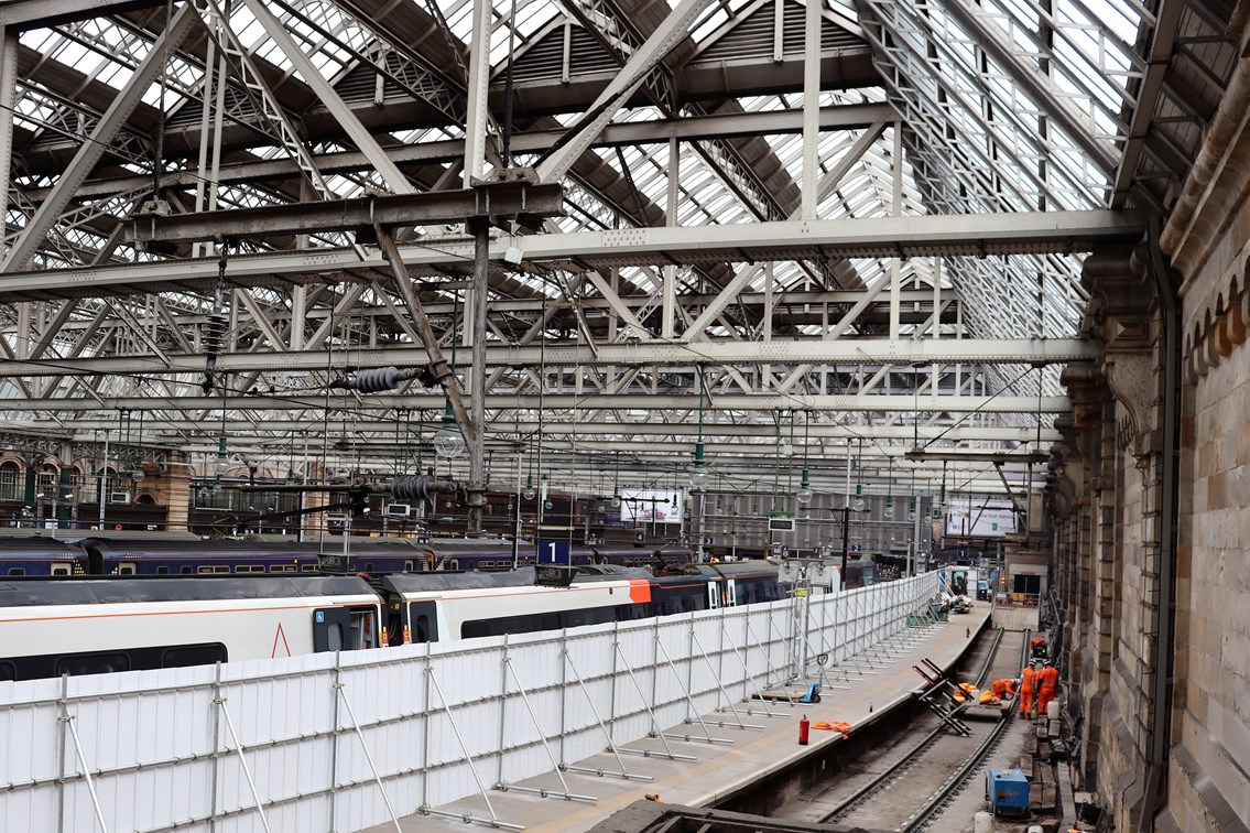 Glasgow Central’s £1.2m platform improvement project is on-track: GLC PLATFORM 1 TRACK UPGRADE (2)