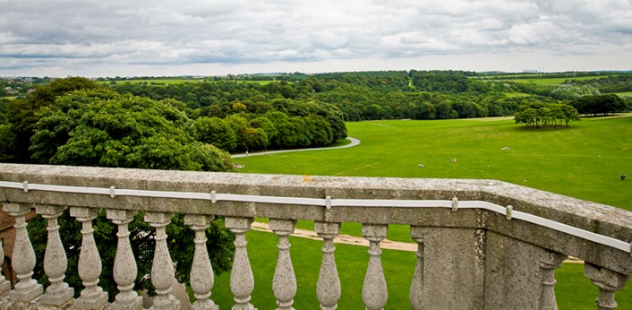 Temple Newsam House: View from the rooftop of Temple Newsam House in Leeds