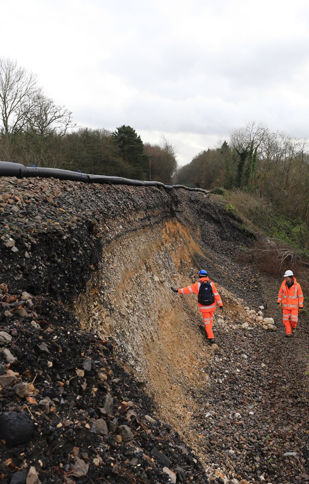 Ockley landslip site - 23/01/2014