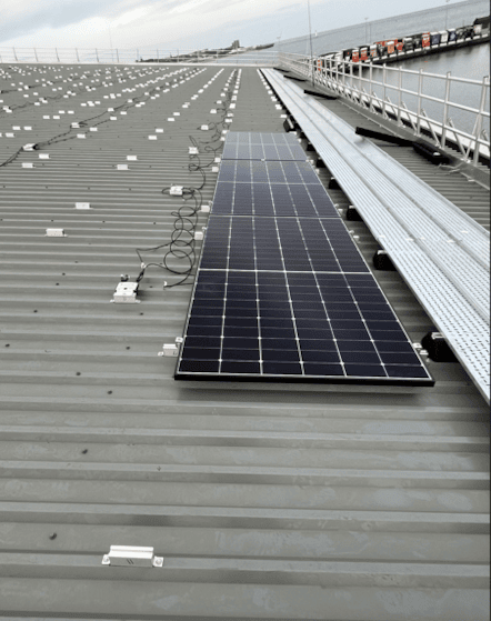 Rooftop Solar install at Port of Liverpool