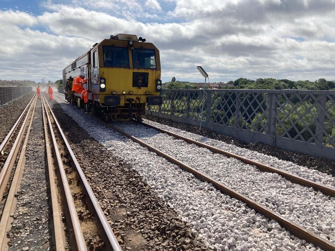Pace picks up on Northumberland line restoration this August Bank Holiday: Note: The train pictured is on a safe and active worksite over North Seaton Viaduct.
