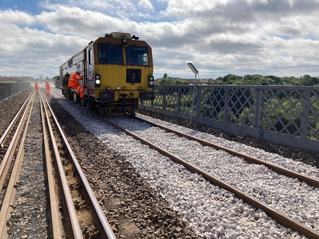 Pace picks up on Northumberland line restoration this August Bank Holiday: Note: The train pictured is on a safe and active worksite over North Seaton Viaduct.