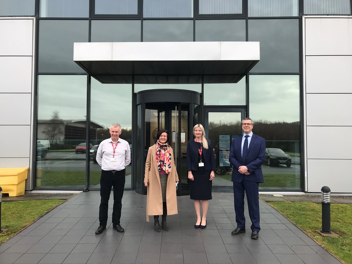 Health Minister Eluned Morgan during visit to National Imaging Academy in Bridgend