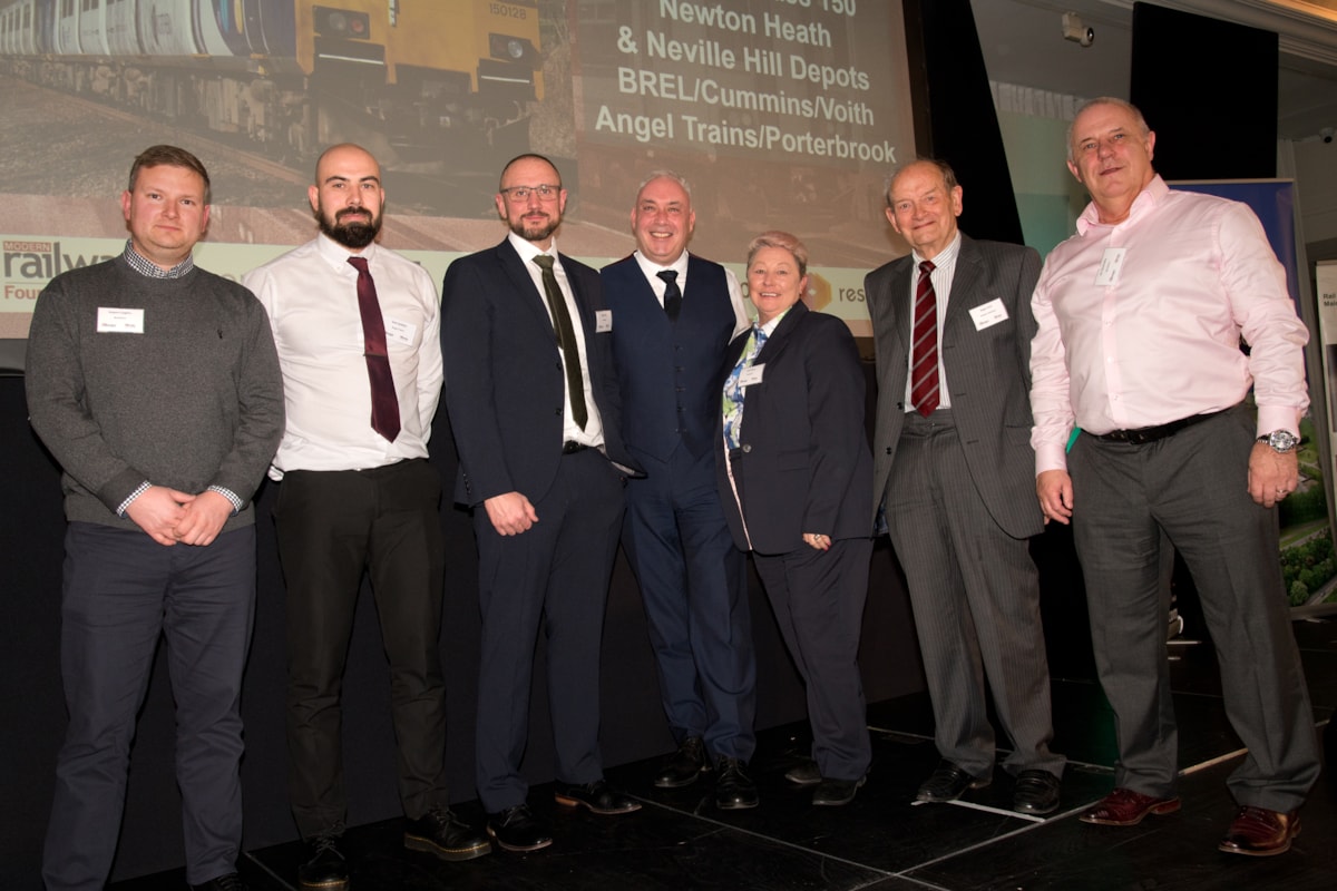 Northern’s Newton Heath and Neville Hill TrainCare Centres won the award for maintaining the most reliable Class 150 fleet