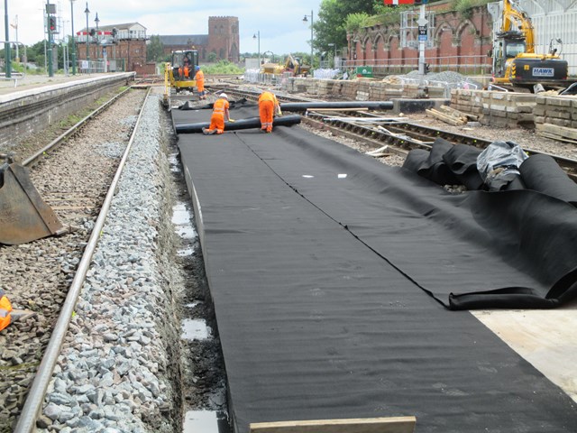 Normal weekend train services to resume between Newport and Shrewsbury following railway upgrade work: Waterproofing at Shrewsbury Station