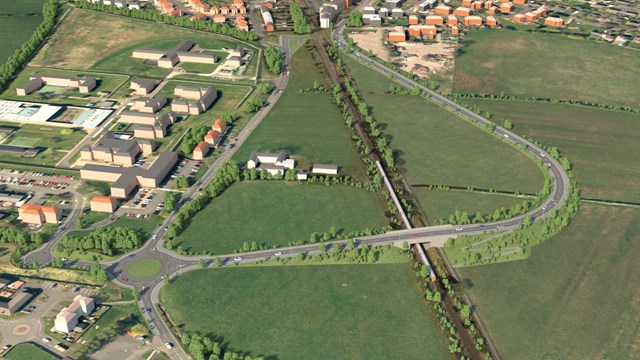 Community invited to find out more about Cornton crossing plans: Cornton road bridge artist impression