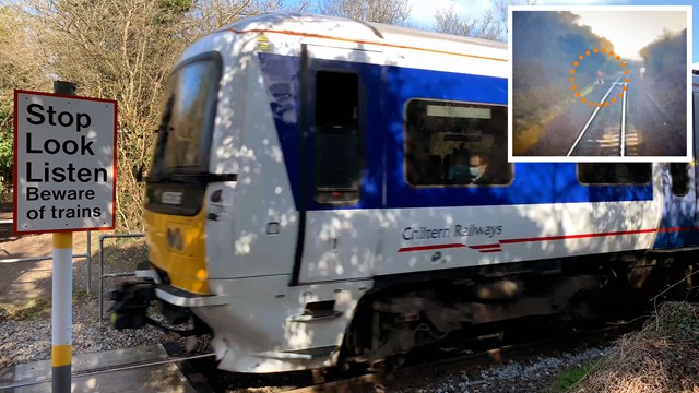 Level crossing safety plea after train’s near miss with jogger: Ridgeway level crossing composite