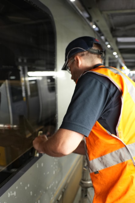 Window film being installed on a TPE train (1)