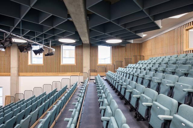 Wester Hailes HS assembly hall: The assembly hall at the new Wester Hailes High School
Credit: McLaughlin & Harvey