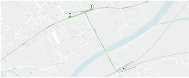 RVN RRB stops map: RVN RRB stops map