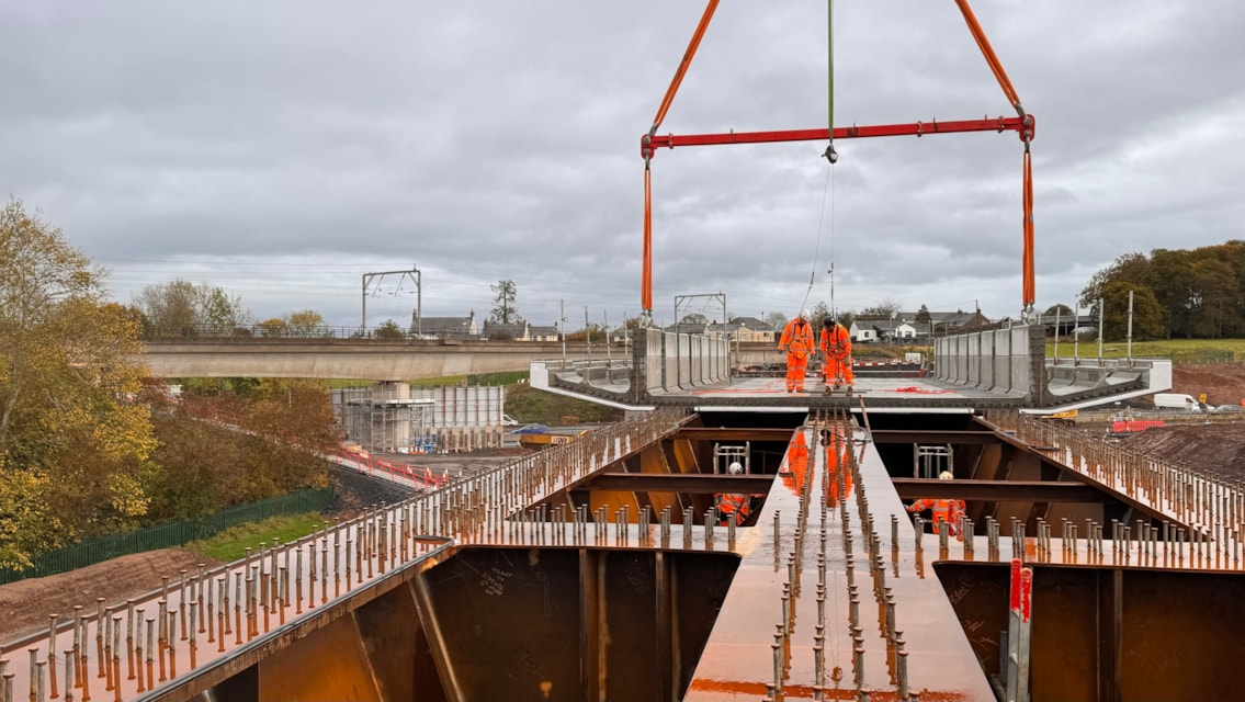 Huge improvements planned across the West Coast Main Line this Christmas: Shot from bridge deck of new Clifton bridge structure