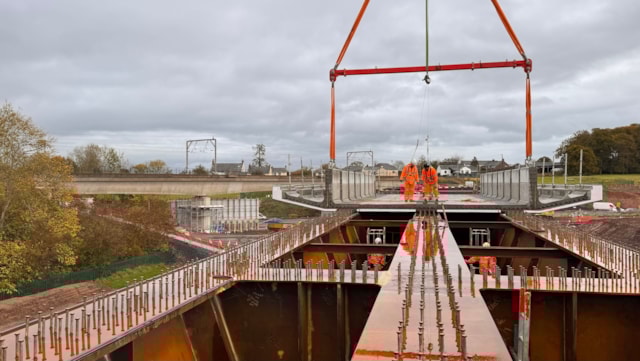 Shot from bridge deck of new Clifton bridge structure: Shot from bridge deck of new Clifton bridge structure
