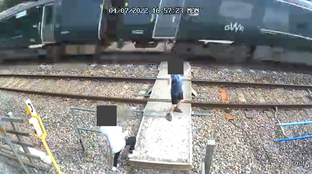 Network Rail issues safety warning after shocking CCTV footage captures children deliberately misusing a level crossing in Grove, Oxfordshire: Wantage Road level crossing CCTV capture