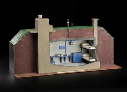 Model of underground Monitoring Post, one of a group of objects from the Royal Observer Corps Image © National Museums Scotland 