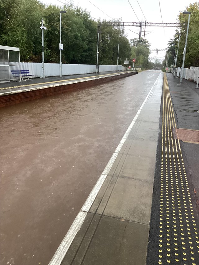 Flooding at Bowling Station - 7 October 2023: Flooding at Bowling Station - 7 October 2023