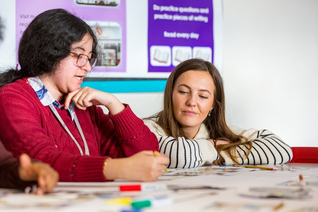 Places for London Image - Student and Industry Volunteer at a Construction Skills Session