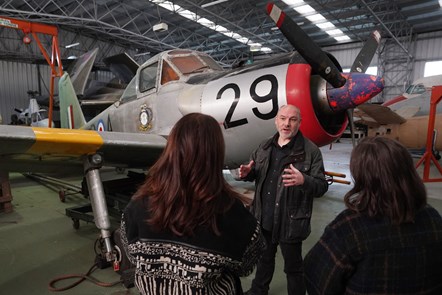 National Museum of Flight curator, Ian Brown beside a Percival Provost aircraft in the East Lothian attraction’s Conservation Hangar where a series of new tours will enable visitors to learn about the work of the Museum’s conservation team.
