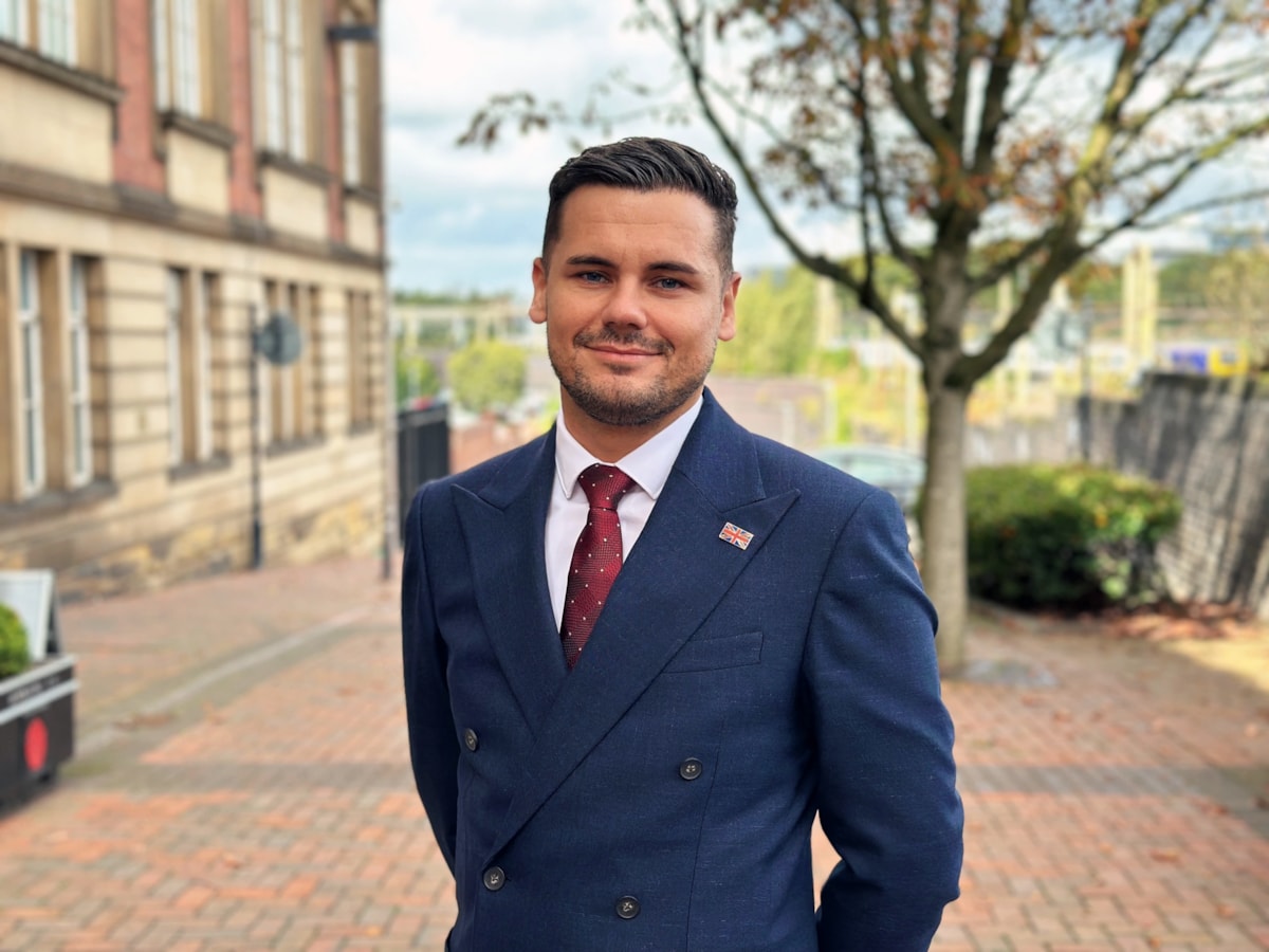 CC Joshua Roberts outside County Hall