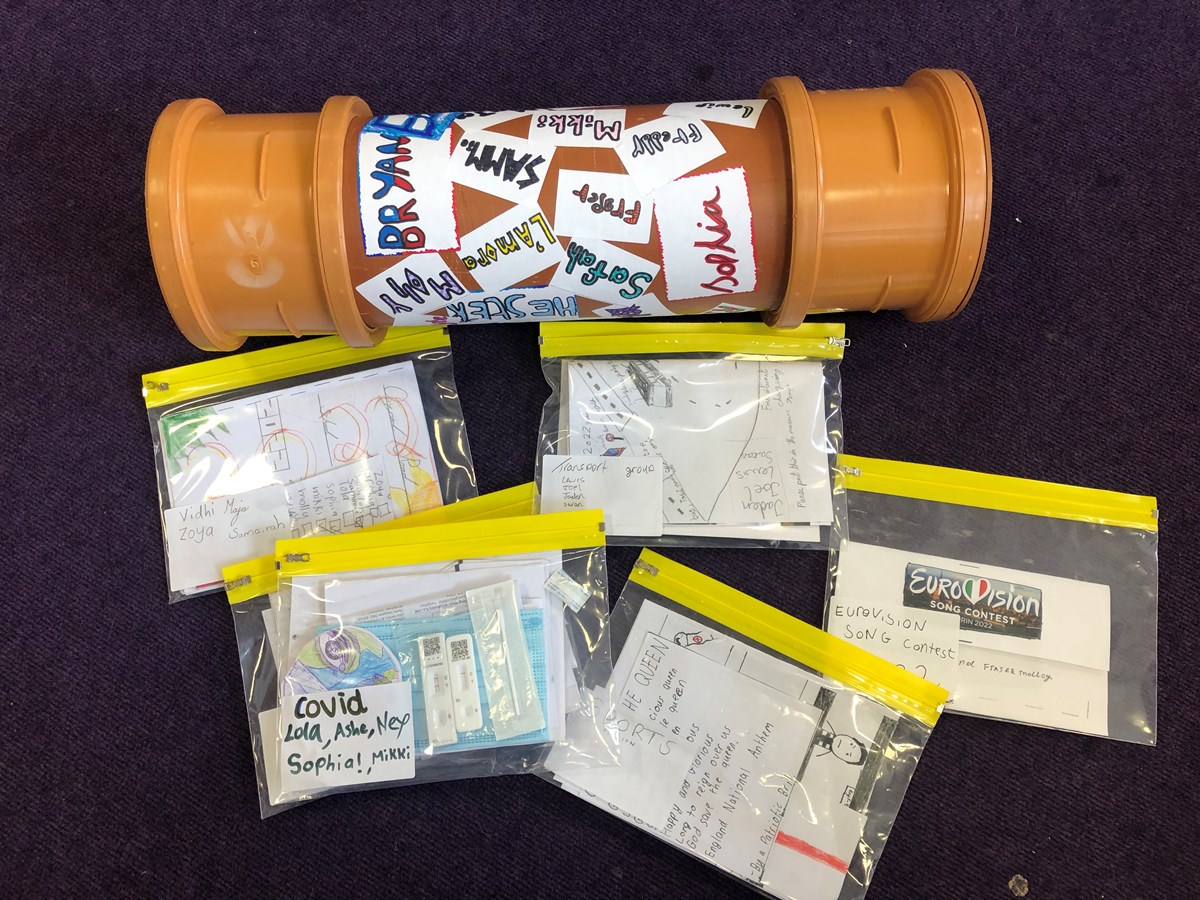 Items in the Year 6 Time Capsule