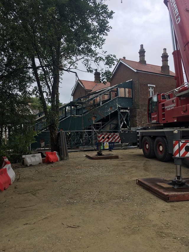 Eridge footbridge is demolished on Saturday, 4 July