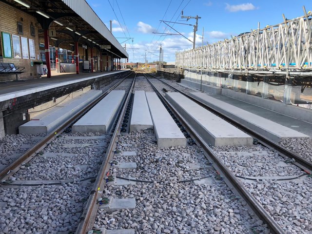 Track replaced at Warrington Bank Quay station