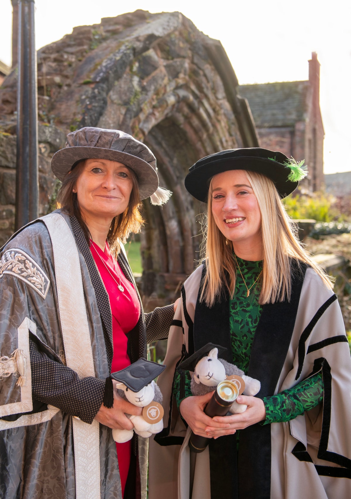 Helen Statham with VC Professor Julie Mennell