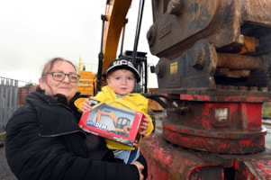 Demolition site in Cumnock receives special visitor!