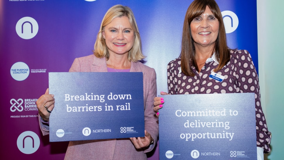 Justine Greening and Tricia Williams