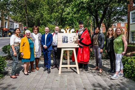 The plaque to Bob Crossman is the first of 50 to be unveiled to celebrate the borough's rich LGBTQ+ history.