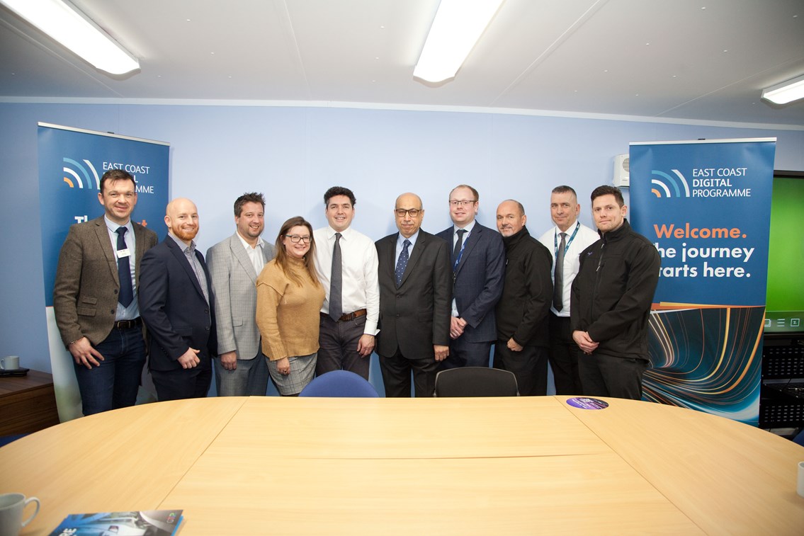 Huw with members of combined GTR, NR and Siemens project team, and Great Northern testing & commissioning drivers