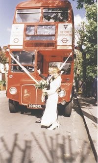 Routemaster wedding car is just the ticket for love on the buses couple!: Routemaster wedding car