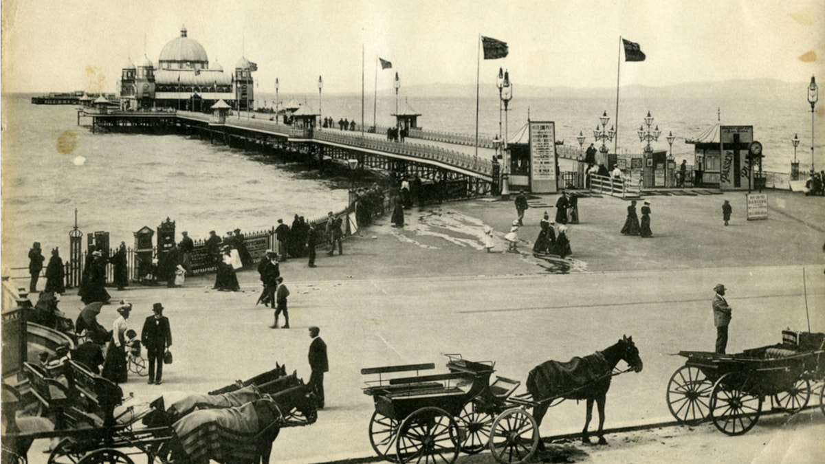 West End Pier in Morecambe, pictured around 1900.