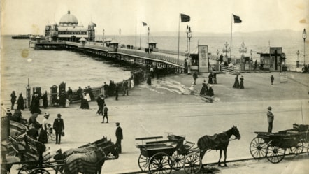West End Pier in Morecambe, pictured around 1900.