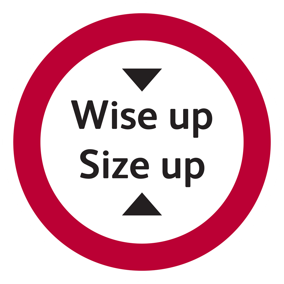 Wise up Size up 16x9 Logo