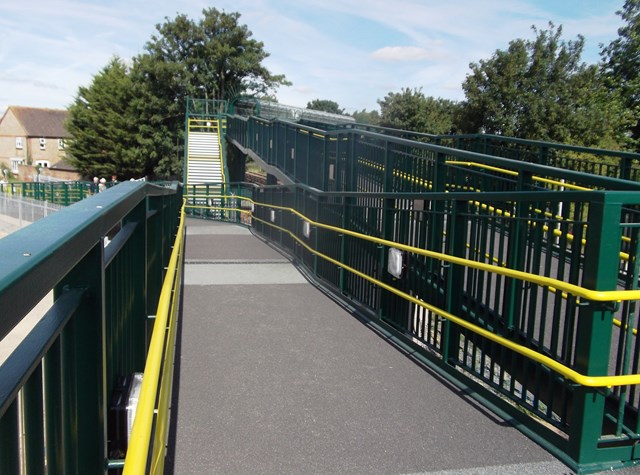 The new footbridge in Fishbourne