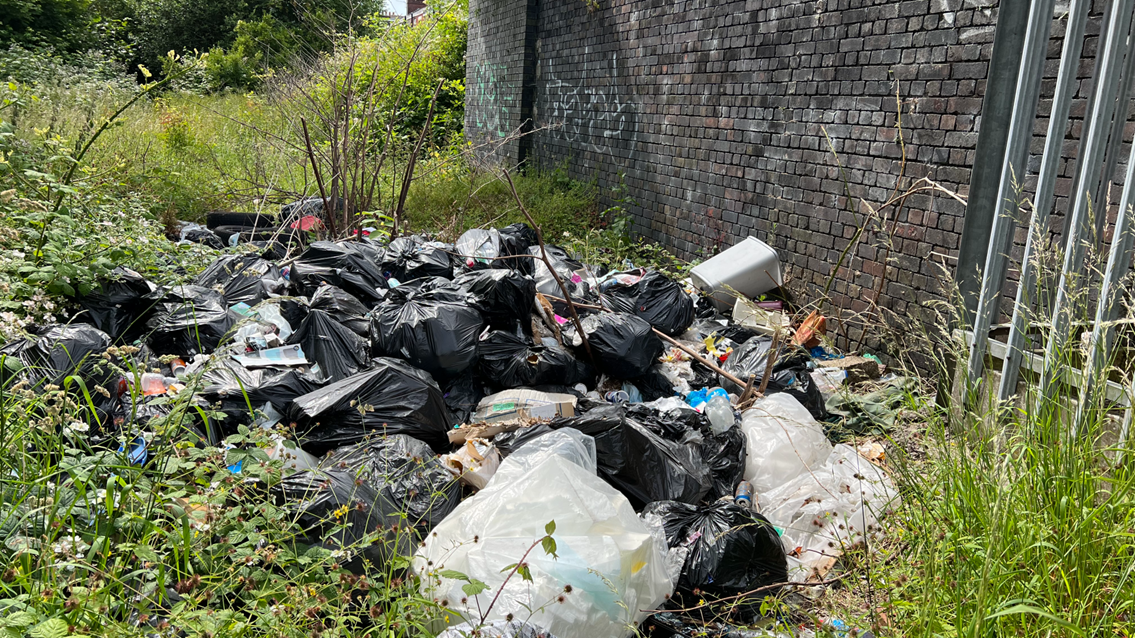 Network Rail to step up fly-tipping enforcement in Preston: Bin bags