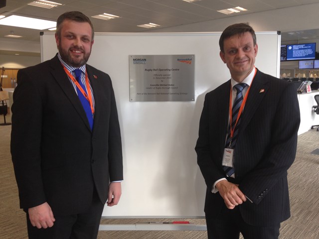 Cllr Michael Stokes and Martin Frobisher at the opening of the Rugby ROC