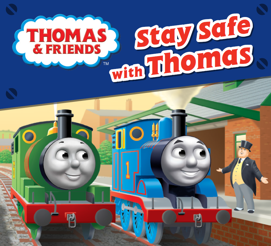 Network Rail partners with Thomas the Tank Engine to teach children railway safety: Stay safe with Thomas book front cover