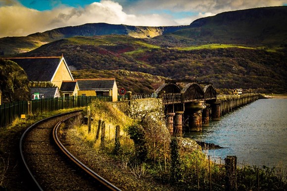 Scenic railway track