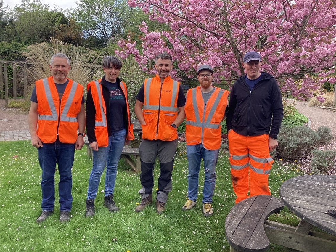 Network Rail lends a hand at Aberdour Heritage Centre and Station Gardens: Volunteers-67